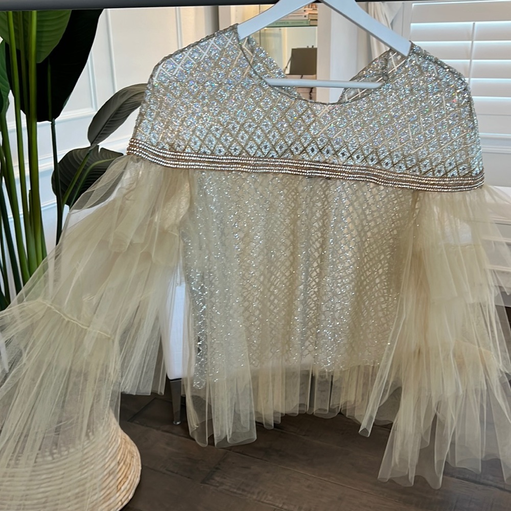 Designer ruffle blouse